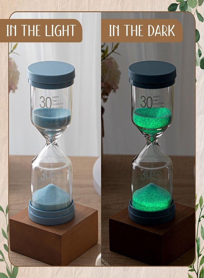 Relaxweex 9 Pack Colorful Hourglass Luminous Sand Timers Glow in The Dark Sandglass 0.5/1/2/3/5/10/15/20/30 Sand Clock Timer for Classroom Home Office Kitchen Cooking Decor - Image 5